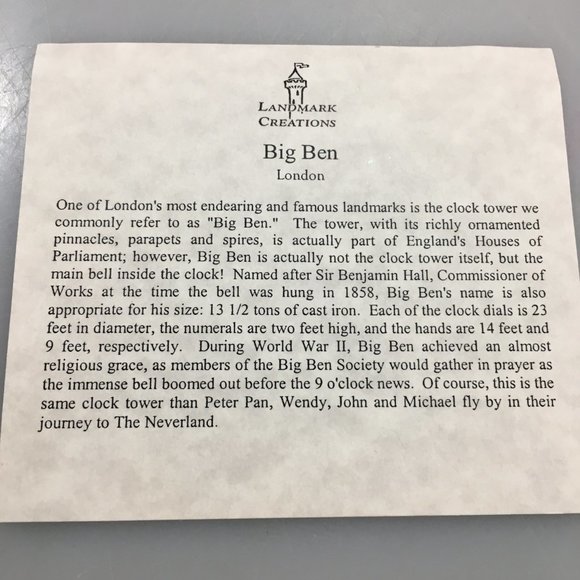 Landmark Creations Big Ben Clock London Glass Ornament 5" NEW Made in Poland - Picture 7 of 9